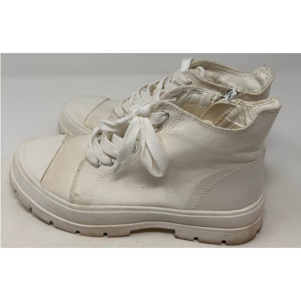 Unr8ed Women's White High Top Zip Up Sneakers Size‎ 8
